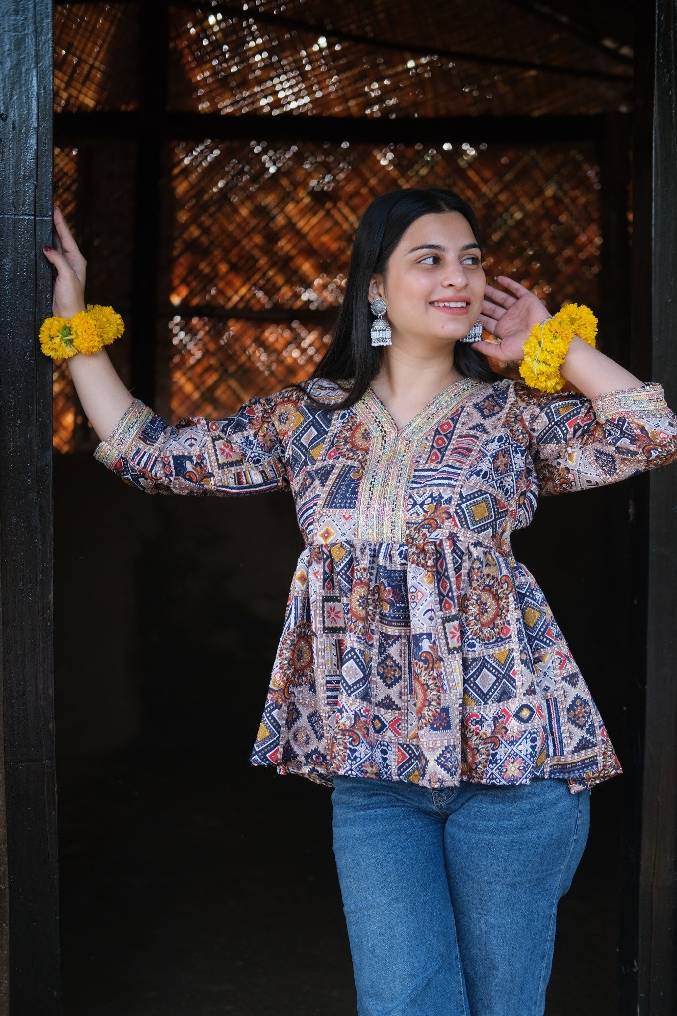 🙄Boho Banjara Peplum Kurti