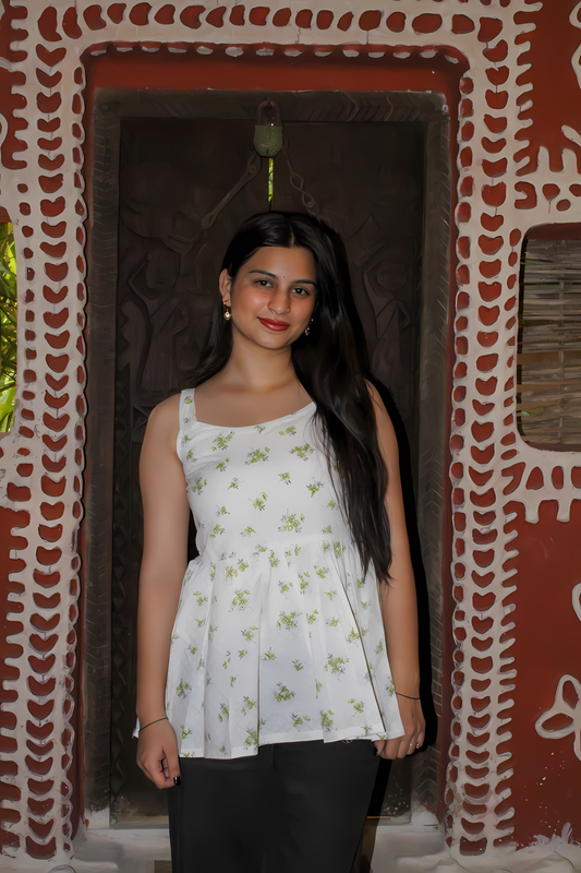 🦄Fresh Bloom Peplum Kurti
